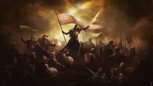 Joan Of Arc Leading Battle Wallpaper