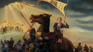Joan Of Arc Leading Battle Wallpaper