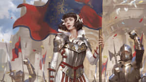 Joan Of Arc Leading Charge Wallpaper