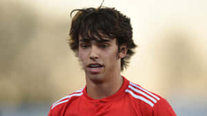 Joao Felix Red Jersey Portrait Wallpaper