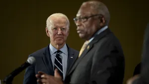 Joe Biden Looking At Jim Clyburn Wallpaper