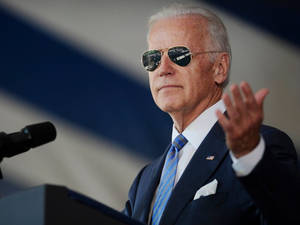 Joe Biden Sporting Aviators Wallpaper