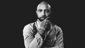 Joe Budden Blackand White Portrait Wallpaper