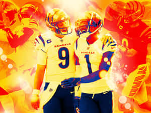 Joe Burrow Jamarr Chase Bengals Dynamic Duo Wallpaper