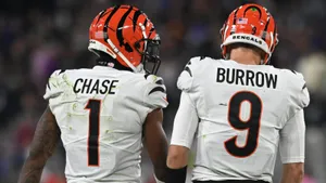 Joe Burrow Jamarr Chase Bengals Uniforms Wallpaper