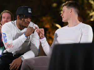 Joe Burrow Jamarr Chase Interaction Wallpaper