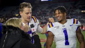 Joe Burrow Jamarr Chase Post Game Interview Wallpaper