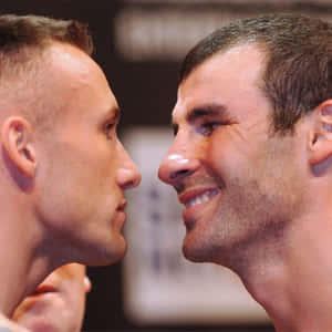 Joe Calzaghe And Mikkel Kessler Close-up Photo Wallpaper