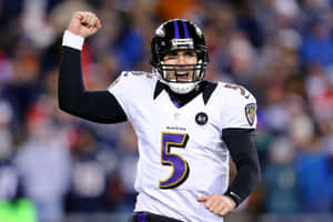 Joe Flacco Celebrating Victory Wallpaper