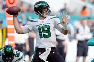 Joe Flacco New York Jets Quarterback Action Wallpaper