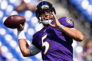 Joe Flacco Quarterback Action Shot Wallpaper