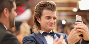 Joe Keery Candid Photo Wallpaper