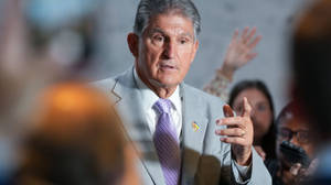 Joe Manchin In Front Of The Media Wallpaper