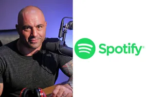 Joe Rogan With Spotify Logo Wallpaper