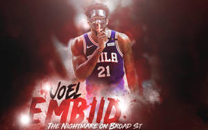 Joel Embiid Horror Art Wallpaper