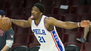 Joel Embiid Tongue Out Wallpaper