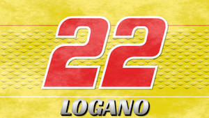 Joey Logano 22 Yellow Metal Wallpaper