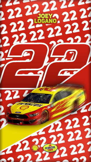 Joey Logano Red Yellow 22 Wallpaper