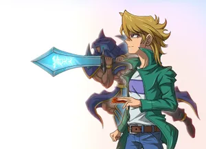 Joey Wheeler Striking A Confident Pose Wallpaper