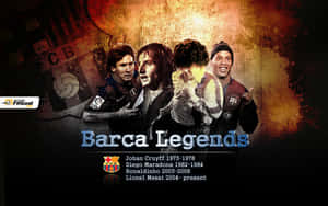 Johan Cruyff Fc Barcelona Legends Poster Wallpaper