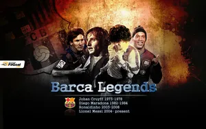 Johan Cruyff Fc Barcelona Legends Poster Wallpaper