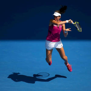 Johanna Konta Jumping Shadow Wallpaper