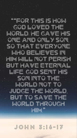 John_3_1617_ Biblical_ Quote_ Background Wallpaper