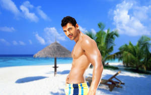 John Abraham Beach Body Wallpaper