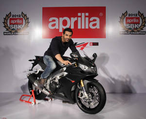 John Abraham In Aprilia Wallpaper