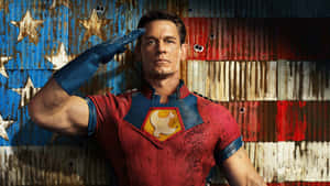 John Cena Depicted As Peacemaker In Dc Universe Wallpaper