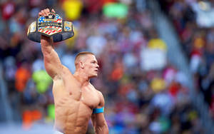 John Cena With United State Belt Wallpaper