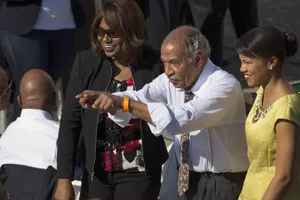John Conyers In His Office During His Time As A U.s. Representative. Wallpaper