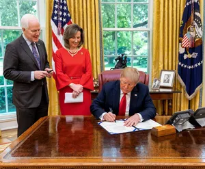 John Cornyn With President Trump Wallpaper
