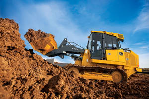 John Deere Loader Carrying Rocks Wallpaper