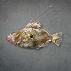 John Dory Fishon Grey Background Wallpaper