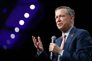 John Hickenlooper Addressing Public Wallpaper