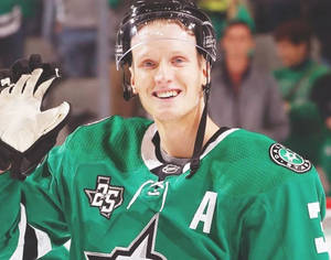 John Klingberg In Action For The Dallas Stars Wallpaper