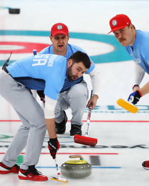 John Landsteiner American Curling Team Wallpaper