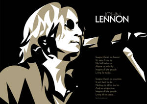 John Lennon Monochromatic Art Wallpaper