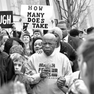 John Lewis At A Protest March Wallpaper