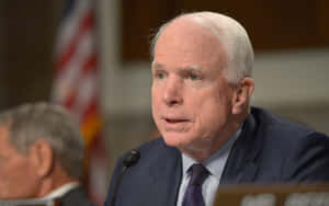 John Mc Cain Speakingat Committee Hearing Wallpaper