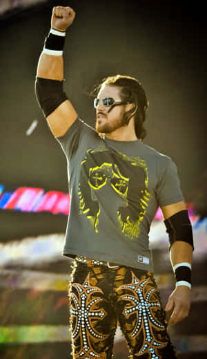 John Morrison Wrestler Iconic Photo Poster Wallpaper