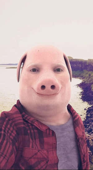 John Pork Character Selfie Wallpaper