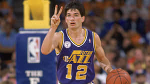 John Stockton Peace Sign Wallpaper