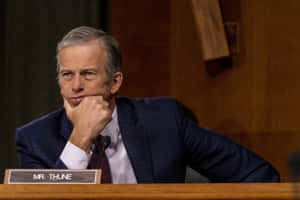 John Thune In A Thoughtful Pose Wallpaper