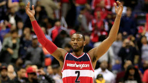 John Wall Hands Up Pose Wallpaper