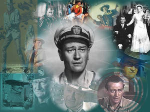 John Wayne Monochrome Wallpaper