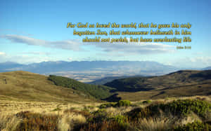 John316 Inspirational Verse Landscape Wallpaper