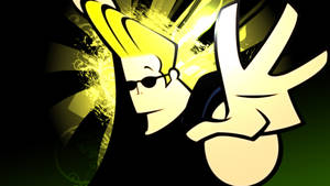 Johnny Bravo Green Ombre Wallpaper