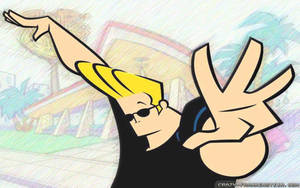 Johnny Bravo Striking A Confident Pose. Wallpaper